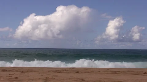 Island Waves Stock Footage 6672901