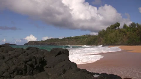 Island Waves Stock Footage 6732019