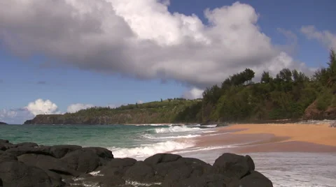 Island Waves Stock Footage 6732299