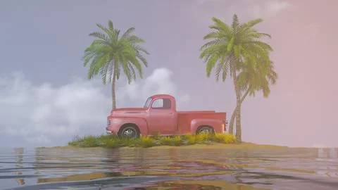 The island's car Stock Photos