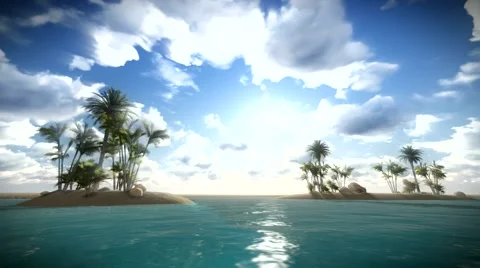 Islands during daytime hours timelapse Stockbeeldmateriaal 41654895