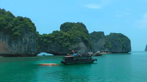 Islands in Halong bay Stock Footage 60380192