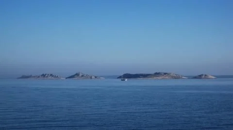 Islands in the horizont Stock Photos