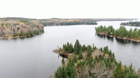 Islands on a Lake Stock Footage 122322494