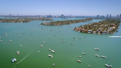 Islands in Miami Beach Stockbeeldmateriaal 88657019