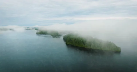 Islands in the mist Stock Footage 200740558
