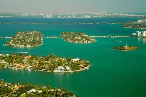 Islands in the ocean Stock Photos