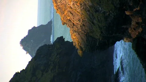 Islands,cliffs and ocean Stock Footage 303002