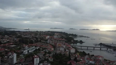 Islas Cies and Vigo Stock Footage 170224423
