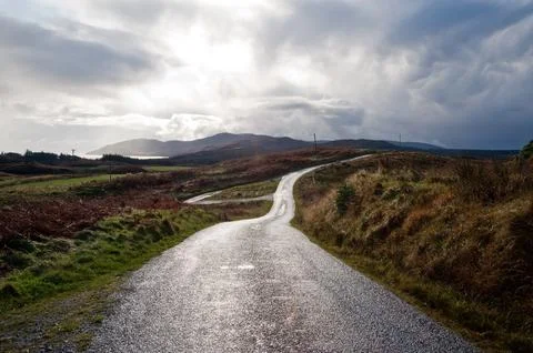 Islay road Stock Photos