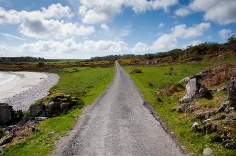 Islay road Stockfoto's