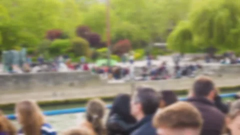 Isle of Cite (Ile de la Cite) in spring. Out of focus. Paris, France. Stock Footage 309692156