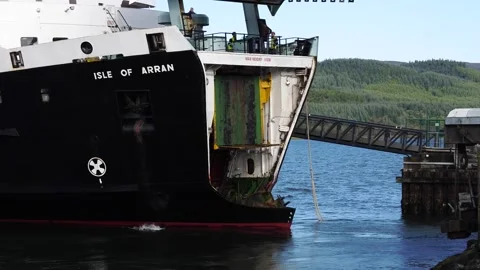 Isle of Islay Ferry undocking Stock Footage 251009136