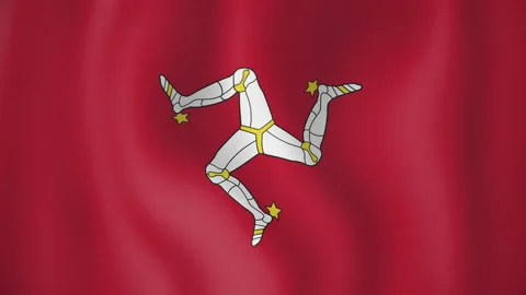 Isle of Man animated flag. Seamless loop. 4K Stock-Footage 145476603