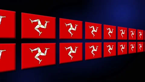 Isle of Man Flag Animated Background 3d Animation Stock Footage 229336987