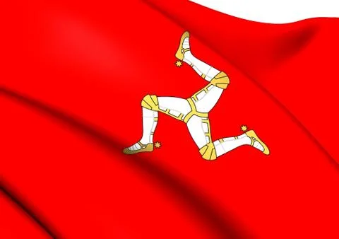Isle of man flag Stock Illustration