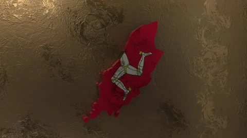 Isle of Man Map Stock Footage 277921823