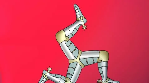 Isle of Man Waving Flag Stock Footage 10762024