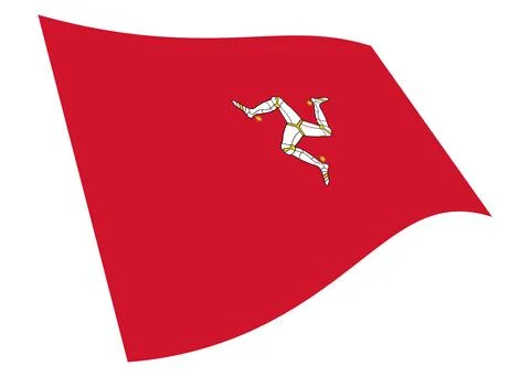 Isle of Man waving flag Stock Illustration
