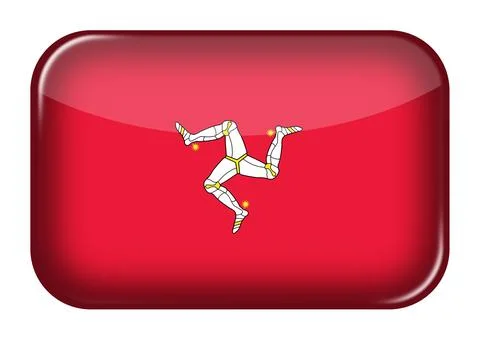 Isle of Man web icon button Stock Illustration