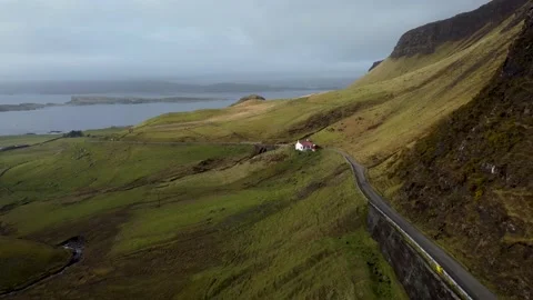 Isle of Mull landscape and cliffs, Scotland Stock Footage 237693389