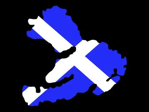 Isle of mull map Stock Illustration