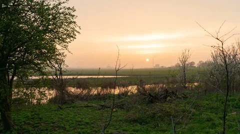 Isle of Sheppey Sunset Timelapse Stockbeeldmateriaal 88551392