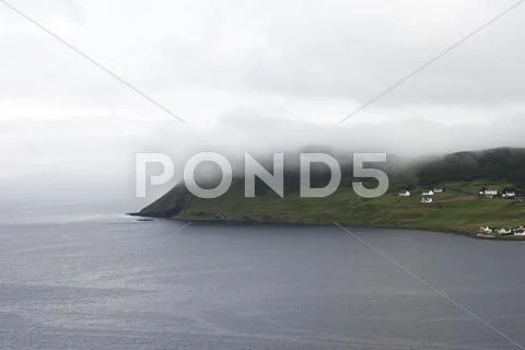 Isle of skye in the fog Stock Photos