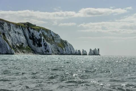 Isle of wight Cliffs Needles Stock Photos