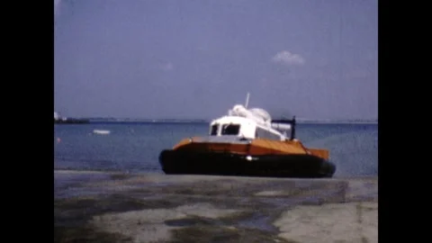 Isle of Wight Hovercraft 1973 Stock Footage 252694969