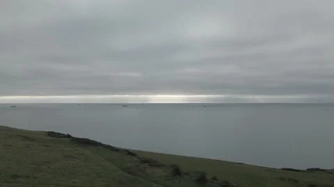 Isle of Wight Needles cliff - Drone - 02 Video stock 203789364