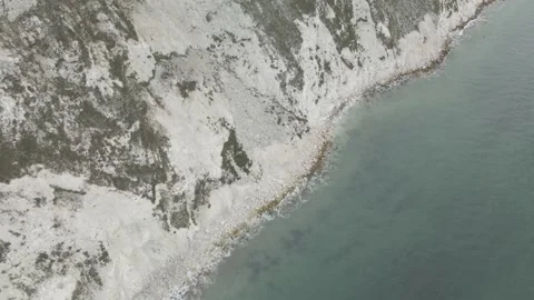 Isle of Wight Needles cliff - Drone - 01 Video stock 203790109