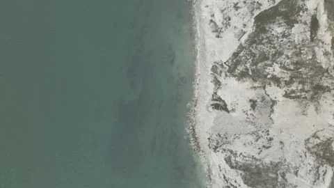 Isle of Wight Needles cliff - Drone - 06 Video stock 203790814