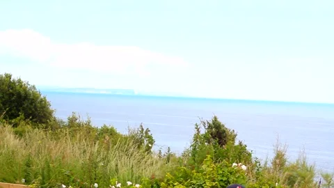 Isle of Wight seen from Bournemouth Stock Footage 277362381