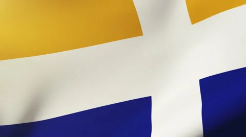 Isles Of Scilly flag waving in the wind. Looping sun rises style.  Animation Stock-Footage 48318441