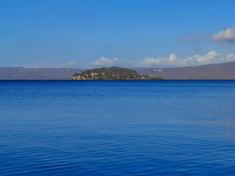 Islet in the lake Foto stock