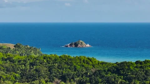 Islet in Santa Fe, Tablas, Romblon, Philippines. Stock Footage 337442178