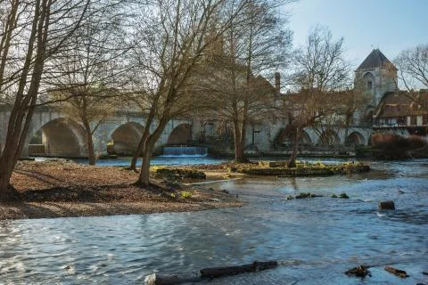Islets in the Loing Stock Photos