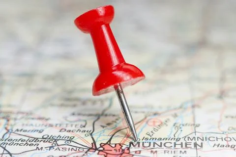 Ismaning, Germany pin on map Stock Photos