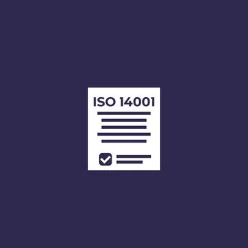 ISO 14001 vector icon Stock Illustration