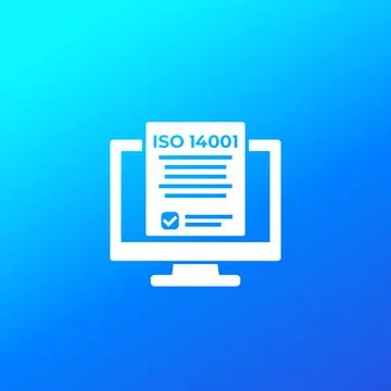ISO 14001 vector icon for web Stock-Illustration