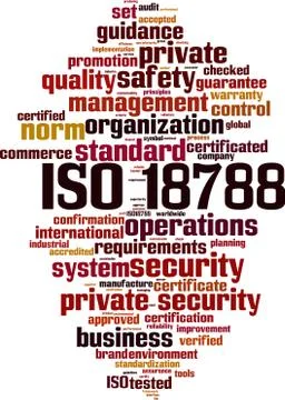 ISO 18788 word cloud Illustrazione stock