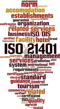 ISO 21401  word cloud イラスト素材