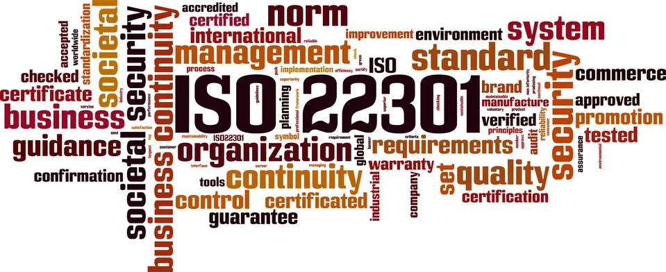 ISO 22301 word cloud 스톡 일러스트