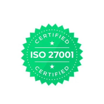 ISO 27001 badge, vector Ilustração Stock
