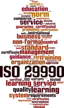 ISO 29990 word cloud 스톡 일러스트