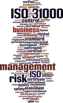 Iso 31000 word cloud Illustrazione stock