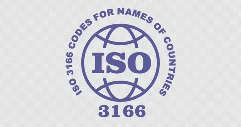 ISO 3166 certified medal, codes for the representation of names of countries Stock Footage 288008558