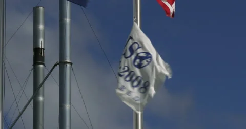ISO 9000 flag waving Stock Footage 41544179
