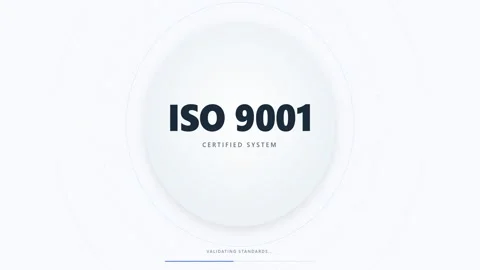 ISO 9001 Certification Badge Motion Graphics Animation Stock Footage 341416057
